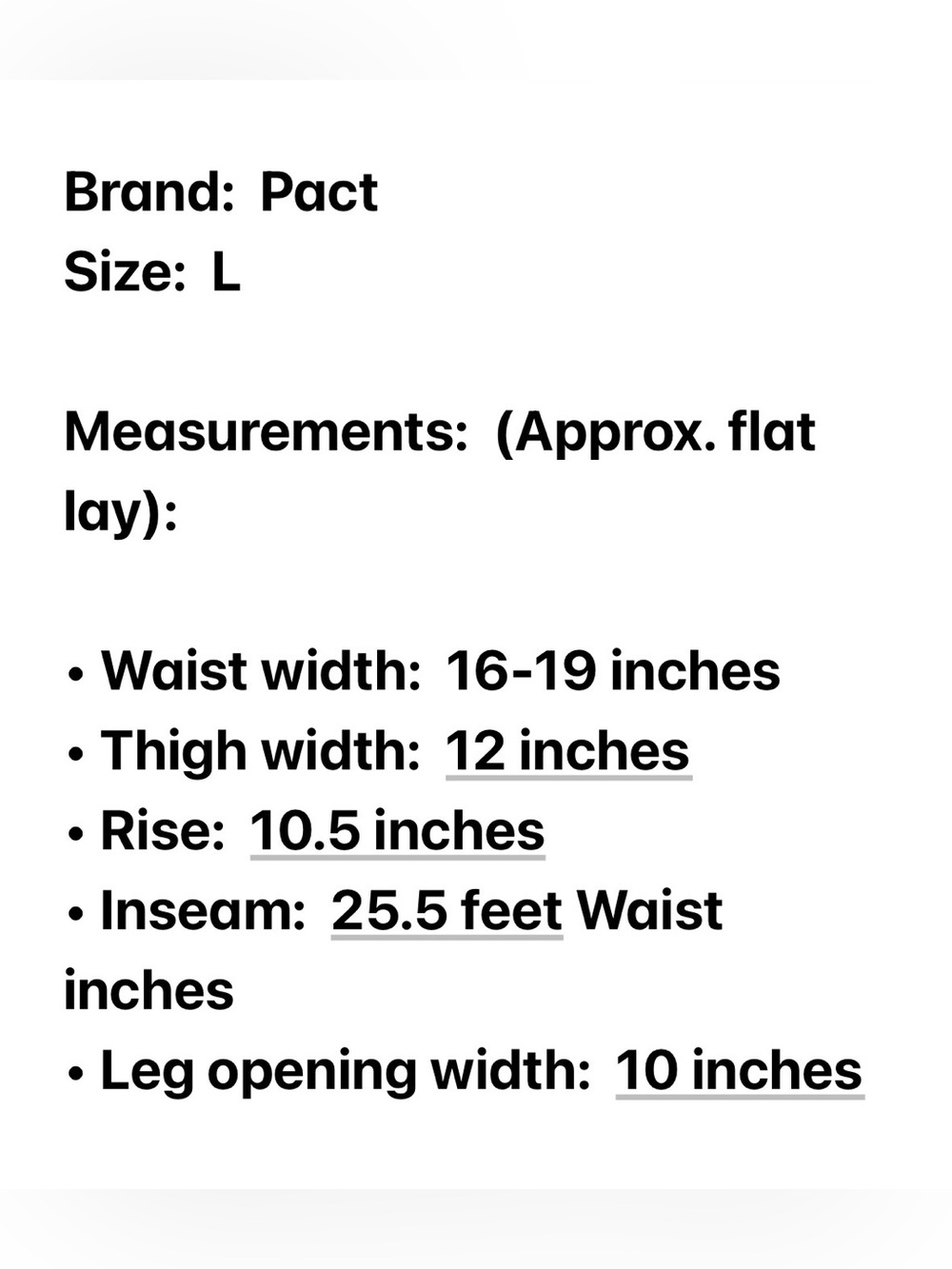 Pact Daily Twill Crop Pants Taupe Organic Cotton Wide Leg L - Picture 8 of 9